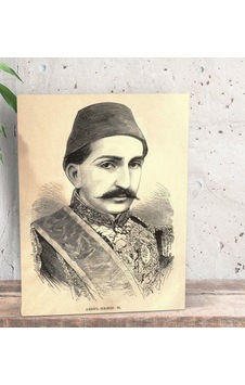 Bk Gift Sultan Iı Abdülhamid Han Tasarımlı Dekoratif Mini Kanvas Tablo 15x20cm-2 Bk Gift Sultan Iı Abdülhamid Han Tasarımlı Dekoratif Mini Kanvas Tablo 15x20cm-2