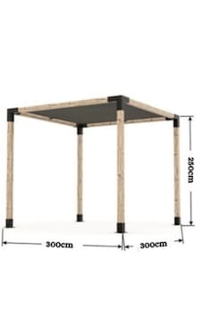 Ahşap Pergola 3.1 X 3.1 X 2.3 M