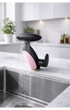 Led Işıklı Penguen Lavabo Bataryası - Uzatılabilir Spiralli Şelale Akışlı Siyah Banyo Musluğu Diğer Led Işıklı Penguen Lavabo Bataryası - Uzatılabilir Spiralli Şelale Akışlı Siyah Banyo Musluğu Diğer