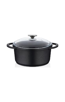Titanium 20 Cm Döküm Tencere Siyah Inox