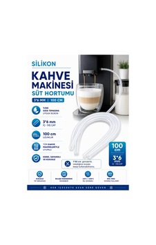 %100 Silikon Kahve Makinesi Süt Hortumu 3 6 Mm 100 Cm Gıda Temasına Uygun - 904876212 %100 Silikon Kahve Makinesi Süt Hortumu 3 6 Mm 100 Cm Gıda Temasına Uygun - 904876212