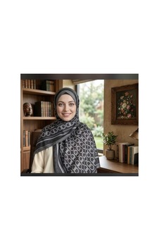 Meynora Meyynora Zincir Desen Pamuk Soft Şal Siyah - 931393512 Siyah - 931393512 Siyah