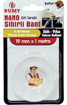 Bumy Nano Sihirli Bant 19mm X 1mt Şeffaf Bumy Nano Sihirli Bant 19mm X 1mt Şeffaf