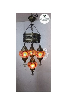 El Yapımı Otantik Mozaik Avize Kırmızı - 807626339 Kırmızı El Yapımı Otantik Mozaik Avize Kırmızı - 807626339 Kırmızı