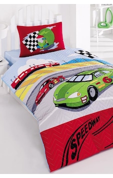 Taç Kristal Speedway Genç Ve Çocuk Dört Mevsim Nevresim Takımı Çok Renkli