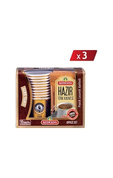 Altın Cezve Hazır Türk Kahvesi Ofis Seti Orta Şekerli 3'lü 10 x 9 G Altın Cezve Hazır Türk Kahvesi Ofis Seti Orta Şekerli 3'lü 10 x 9 G