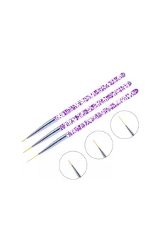 Nail Art Çizim Fırça Seti Mor