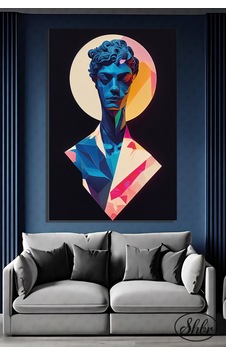 Tekli Dikey Kanvas Dekoratif Duvar Tablosu Modern Sanat Yunan Heykeli İllüstrasyon Tekli Dikey Kanvas Dekoratif Duvar Tablosu Modern Sanat Yunan Heykeli İllüstrasyon