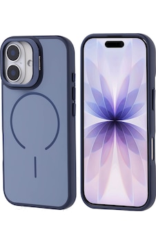 Apple Uyumlu iPhone 17 Kılıf M-safe Şarj Özellikli Kamera Standlı Zore Notron Kapak Lacivert Apple Uyumlu iPhone 17 Kılıf M-safe Şarj Özellikli Kamera Standlı Zore Notron Kapak Lacivert