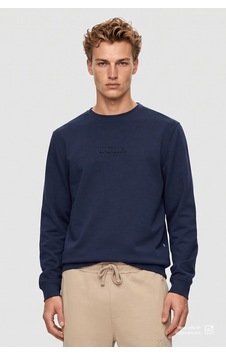 UCLA Machado Lacivert Bisiklet Yaka Gofre Baskılı Yumuşak Dokulu Modal Kumaş Standard Fit Erkek Sweatshirt UCLA Machado Lacivert Bisiklet Yaka Gofre Baskılı Yumuşak Dokulu Modal Kumaş Standard Fit Erkek Sweatshirt