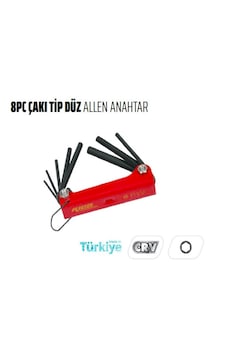 Rico 8 Parça Çakı Tip Düz Allen Alyan Anahtar Takımı 013-rc0204