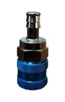 BİLYELİ MAVİ-BEYAZ HAVA STOPER GÖVDE 8 mm HORTUM UÇLU