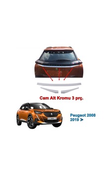 Peugeot 2008 Arka Cam Alt Çıtası 2019 Sonrası 3 Parça P Çelik N11.2447 Peugeot 2008 Arka Cam Alt Çıtası 2019 Sonrası 3 Parça P Çelik N11.2447