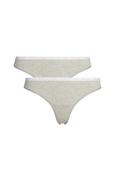 Calvin Klein Thong 2pk Kadın Gri Tanga Set Calvin Klein Thong 2pk Kadın Gri Tanga Set