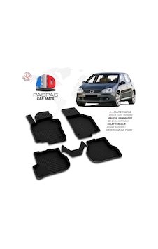 Vw Golf 5 4d Araca Özel Havuzlu Kauçuk Paspas 2004 Ve Üzeri