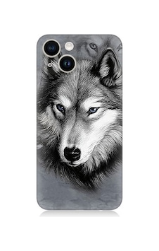 Apple Uyumlu iPhone 13 Mini Silikon Kılıf Mavi Gözlü Kurt Apple Uyumlu iPhone 13 Mini Silikon Kılıf Mavi Gözlü Kurt