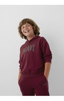 Mavi Logo Baskılı Kapüşonlu Bordo Erkek Çocuk Sweatshirt 6s10143-70394 Mavi Logo Baskılı Kapüşonlu Bordo Erkek Çocuk Sweatshirt 6s10143-70394