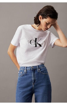 Kadın Beyaz T-shirt-7838 Beyaz