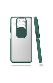 Kilifone - Xiaomi Uyumlu Redmi Note 9 Pro 5g - Kılıf Slayt Sürgülü Arkası Buzlu Lensi Kapak - Koyu Yeşil Kilifone - Xiaomi Uyumlu Redmi Note 9 Pro 5g - Kılıf Slayt Sürgülü Arkası Buzlu Lensi Kapak - Koyu Yeşil