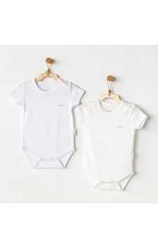 Andywawa Jacquard Basic 2'li Body Ac25554 Ekru-beyaz