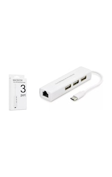 HADRON HDX7007 Type-C 3.1 Ethernet Çevirici 3x USB HUB HADRON HDX7007 Type-C 3.1 Ethernet Çevirici 3x USB HUB