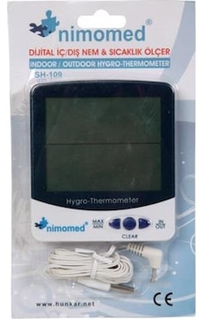 Nimo Dijital İç / Dış Nem & Sıcaklık Ölçer Sh-109 Nimo Dijital İç / Dış Nem & Sıcaklık Ölçer Sh-109