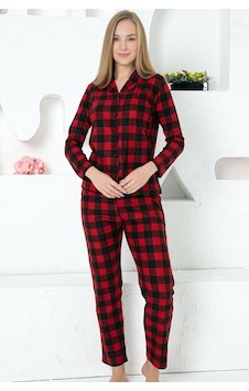 Alimer Kadın Kımızı U Kol Likralı Kışlık Pijama Takım Edy2770uk-k Kırmızı Alimer Kadın Kımızı U Kol Likralı Kışlık Pijama Takım Edy2770uk-k Kırmızı
