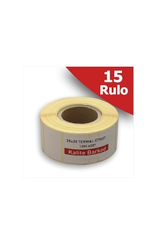 35x25 Termal Etiket | 15 Rulo Barkod Etiketi 35x25 Termal Etiket | 15 Rulo Barkod Etiketi
