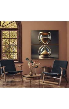 2li Kum Saati Temalı Kanvas Tablo Seti 60x120cm Çok Renkli 2li Kum Saati Temalı Kanvas Tablo Seti 60x120cm Çok Renkli