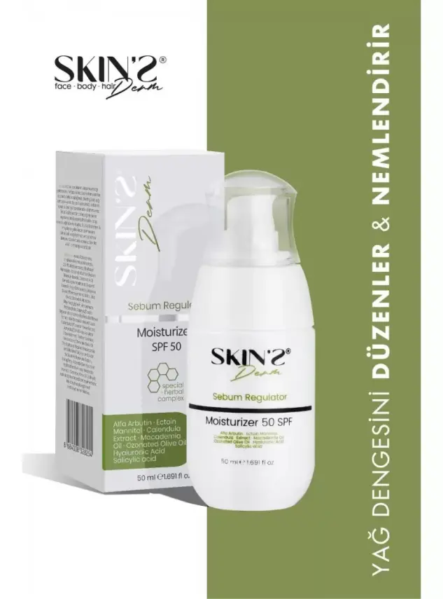 Skins Derm Sebum Regulator Moisturizing Spf50 Cream 50 Ml