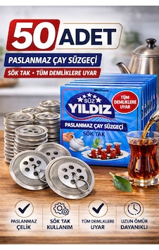 50 Adet Paslanmaz Çelik Çaydanlık Demlik Süzgeci Sök Tak Çay Süzgeci Tüm Demliklere Uyumlu Çaydanlık Filtresi Düz Renkli 50 Adet Paslanmaz Çelik Çaydanlık Demlik Süzgeci Sök Tak Çay Süzgeci Tüm Demliklere Uyumlu Çaydanlık Filtresi Düz Renkli
