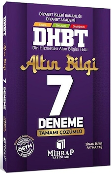 DHBT Tüm Adaylar Altın Bilgi 7 Deneme Çözümlü Mihrap Yayınları DHBT Tüm Adaylar Altın Bilgi 7 Deneme Çözümlü Mihrap Yayınları