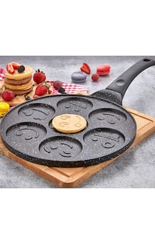 Cosiness Granit Pankek Döküm Tava 28 CM - Emojili Cosiness Granit Pankek Döküm Tava 28 CM - Emojili