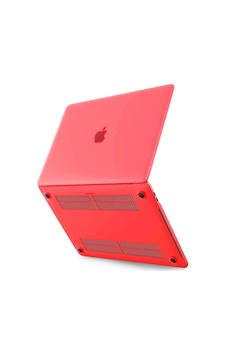 Uray Store Apple MacBook Uyumlu Pro 13 2021 Apple MacBook Uyumlu Buzlu Kapak - Kırmızı 15115442