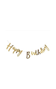Happy Birthday Kaligrafi Banner Gold Happy Birthday Kaligrafi Banner Gold