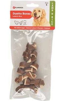 Flamingo S Duetto Kuzu ve Pirinçli 6 CM Köpek Ödül Kemiği 6'lı 90 G Flamingo S Duetto Kuzu ve Pirinçli 6 CM Köpek Ödül Kemiği 6'lı 90 G