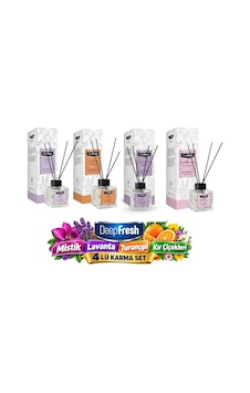 Deep Fresh Çubuklu Oda Kokusu Mistik-turunçgil-lavanta-kır Çiçekleri 100 Ml 4 Lü Karma Paket Karışık Deep Fresh Çubuklu Oda Kokusu Mistik-turunçgil-lavanta-kır Çiçekleri 100 Ml 4 Lü Karma Paket Karışık