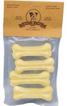 Rakun Beyaz Pres Kemik 7.5cm 4'lü