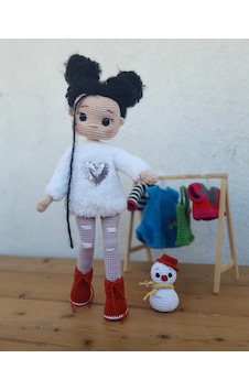 Amigurumi Örgü Bebek 32cm