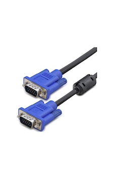 Büro Ev Ofis Cihazları İçin 15mt Siyah Mavi Od 7.3mm Vga Kablo Büro Ev Ofis Cihazları İçin 15mt Siyah Mavi Od 7.3mm Vga Kablo
