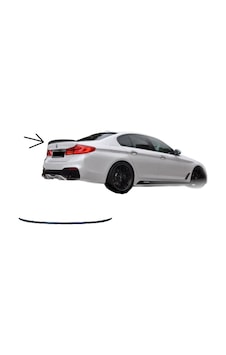 BMW G30 2017-2021 PLASTİK BOYASIZ M STYLE İNCE SPOYLER-SPOİLER