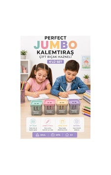 Kalemtraş 4 Adet Perfect Hazneli Çift Bıçaklı Jumbo Kalem Açacağı Plastik Kalemtıraş Kalem Traş Okul Sınıf Kalemtraş 4 Adet Perfect Hazneli Çift Bıçaklı Jumbo Kalem Açacağı Plastik Kalemtıraş Kalem Traş Okul Sınıf