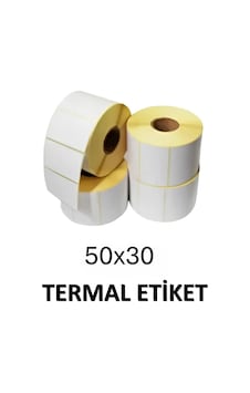 50x30 Termal Etiket 3000 Sarım 1 Rulo 50x30 Termal Etiket 3000 Sarım 1 Rulo