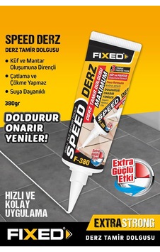 F-380 Fayans Mermer Seramik Derz Tamir Dolgusu, 380 Gr, Beyaz F-380 Fayans Mermer Seramik Derz Tamir Dolgusu, 380 Gr, Beyaz