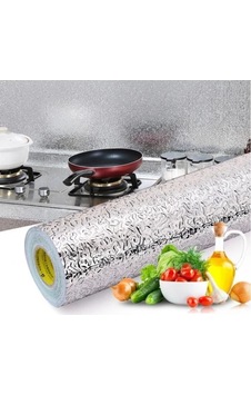 Yapışkanlı Kolay Silinebilir Mutfak Tezgah Üstü Folyo Gümüş 40cm 10m Standart