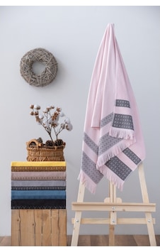 Cotton Box Twins Bukle Havlu 75x150 Pudra Pudra Cotton Box Twins Bukle Havlu 75x150 Pudra Pudra