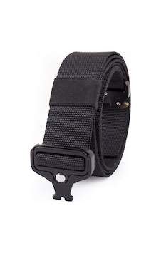 Outdoor Taktik Kemer Dayanıklı Polyester Sık Dokuma Çelik Tokalı Tktk-kmr02 Siyah