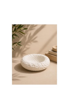 Arden - Dekoratif Beton Bonsai Saksısı Beyaz