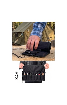 Rollpack Siyah Organizer 7 Bölmeli Outdoor/makyaj/alet/bıçak Çantası