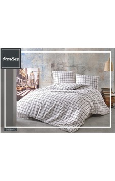 Komfort Home Tek Kişilik Ranforce Nevresim Takımı / Ekose Beyaz Komfort Home Tek Kişilik Ranforce Nevresim Takımı / Ekose Beyaz